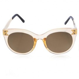 CHIC TRANSPARENT FRAME ALLOY SPLICE SUNGLASSES FOR WOMEN (GOLDEN)