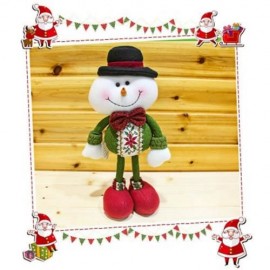 FLEXIBLE CHRISTMAS STANDING SNOWMAN DOLL HOME ORNAMENT CHRISTMAS GIFT (GREEN)