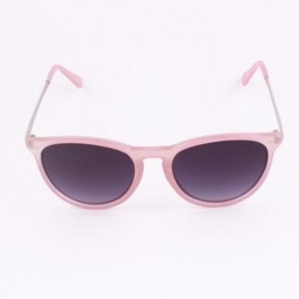 TRENDY VINTAGE ALLOY ROUND FRAME SUNGLASSES (PINK)