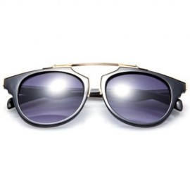 CHIC METAL MATCHING DESIGN FULL FRAME SUNGLASSES (PURPLE)