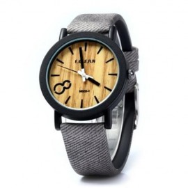 FEIFAN BIG NUMBER 8 QUARTZ WRIST WATCH WITH LEATHER STRAP FOR MEN (GRAY)