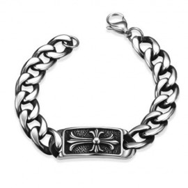 FASHION OLD CLASSICAL STYLE 316L STAINLESS STEEL BRACELET FOR MEN H017  (SILVER)