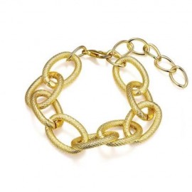 B009 NICKLE FREE ANTIALLERGIC FASHION JEWELRY 18K GOLD PLATED BRACELETS (GOLDEN)