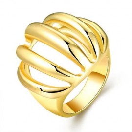 R745-A NICKLE FREE ANTIALLERGIC NEW FASHION JEWELRY 18K GOLD PLATED RING (GOLDEN)