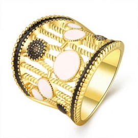 R756-A NICKLE FREE ANTIALLERGIC NEW FASHION JEWELRY 18K GOLD PLATED RING (GOLDEN)