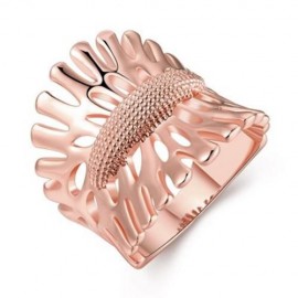 R789-B NICKLE FREE ANTIALLERGIC NEW FASHION JEWELRY 18K GOLD PLATED RING (ROSE GOLD)