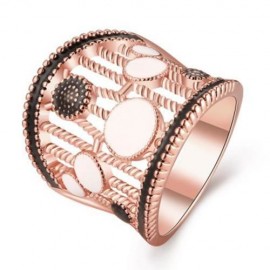 R756-B NICKLE FREE ANTIALLERGIC NEW FASHION JEWELRY ROSE GOLD PLATED RING (ROSE GOLD)