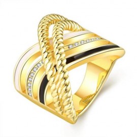 R754-A NICKLE FREE ANTIALLERGIC NEW FASHION JEWELRY 18K GOLD PLATED RING (GOLDEN)