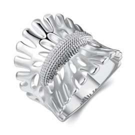 R789-C NICKLE FREE ANTIALLERGIC NEW FASHION JEWELRY 18K GOLD PLATED RING (SILVER)