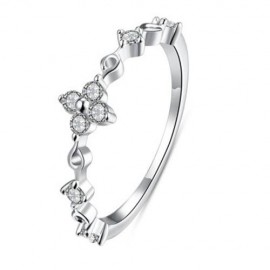 R009-B GOLD PLATED KOREAN STYLE NEW DESIGN FINGER RING FOR LADY (SILVER)