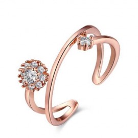 R002-A GOLD PLATED KOREAN STYLE NEW DESIGN FINGER RING FOR LADY (ROSE GOLD)