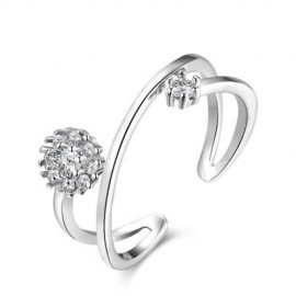 R002-B GOLD PLATED KOREAN STYLE NEW DESIGN FINGER RING FOR LADY (SILVER)