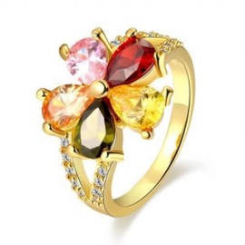 R388 - A FASHION JEWELRY ZIRCON RING (GOLDEN)