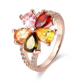 R388 - B FASHION JEWELRY ZIRCON RING (ROSE GOLD)