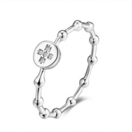 R001-B GOLD PLATED KOREAN STYLE NEW DESIGN FINGER RING FOR LADY (SILVER)