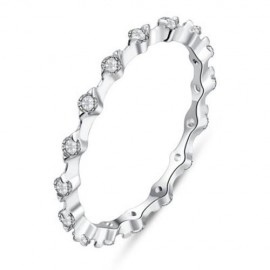 R010-B GOLD PLATED KOREAN STYLE NEW DESIGN FINGER RING FOR LADY (SILVER)