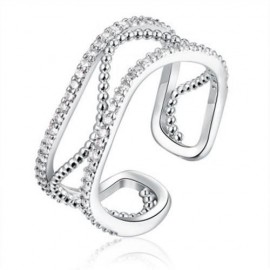 R008-B GOLD PLATED KOREAN STYLE NEW DESIGN FINGER RING FOR LADY (SILVER)