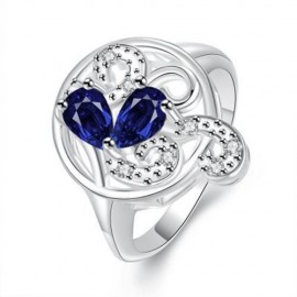 SILVER PLATED FASHION RING FOR WOMEN (SILVER)
