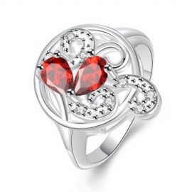 SILVER PLATED FASHION RING JEWELRY ACCESSORIES (SILVER)
