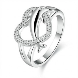 POPULAR SILVER PLATED RING FOR WOMEN (SILVER)
