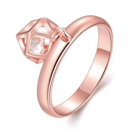R369-B NICKLE FREE ANTIALLERGIC NEW FASHION JEWELRY ROSE GOLD PLATED ZIRCON RING (ROSE GOL