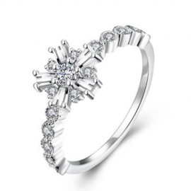 R015-B GOLD PLATED KOREAN STYLE NEW DESIGN FINGER RING FOR LADY (SILVER)