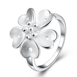 POPULAR SILVER PLATED RING FOR GIRL (SILVER)