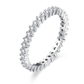 R007-B GOLD PLATED KOREAN STYLE NEW DESIGN FINGER RING FOR LADY (SILVER)