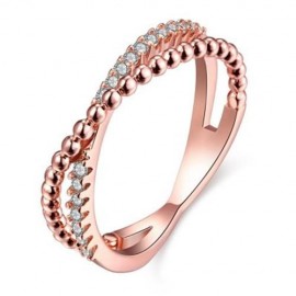 R013-A GOLD PLATED KOREAN STYLE NEW DESIGN FINGER RING FOR LADY (ROSE GOLD)
