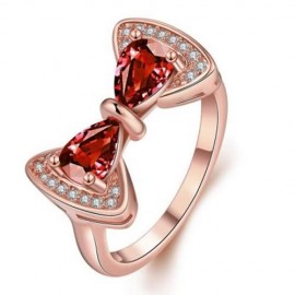 R410 - B FASHION JEWELRY ZIRCON RING (ROSE GOLD)