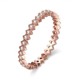 R004-A GOLD PLATED KOREAN STYLE NEW DESIGN FINGER RING FOR LADY (ROSE GOLD)