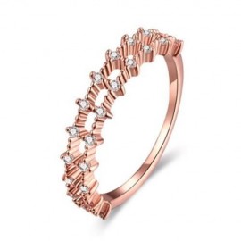 R003-A GOLD PLATED KOREAN STYLE NEW DESIGN FINGER RING FOR LADY (ROSE GOLD)