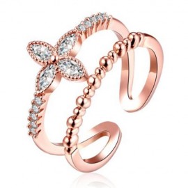 R011-A GOLD PLATED KOREAN STYLE NEW DESIGN FINGER RING FOR LADY (ROSE GOLD)