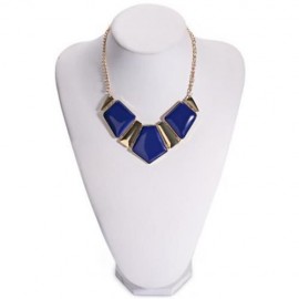 WOMEN STYLISH CANDY COLOR SPLICED NECKLACE (SAPPHIRE BLUE)