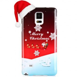 PC MATERIAL BACK CASE COVER WITH SANTA SLEIGH PATTERN FOR SAMSUNG GALAXY NOTE 4 N9100 (DAR