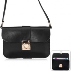 PRACTICAL MULTIFUNCTIONAL 5.5 INCHES PU LEATHER MATERIAL LANYARD PHONE BAG CHANGE POCKET C