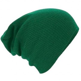 WINTER FASHION WARM KNITTED BEANIE HAT CAP (DEEP GREEN)