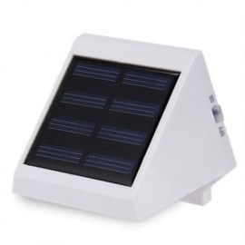OUTDOOR WATERPROOF 4 LED SOLAR FENCE LIGHT WALL LAMP (WHITE LIGHT)