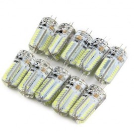 6W 10PCS G4 LED LAMP SMD 3014 AC 220V BULB WHITE LIGHT 360 DEGREE ANGLE SPOTLIGHT (WHITE)