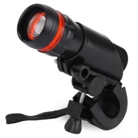 Q5 WATERPROOF 3W 140LM 3 MODES LED BIKE LIGHT ZOOMABLE FLASHLIGHT WITH TORCH HOLDER (RED W