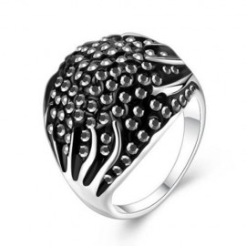 R058 NICKLE FREE ANTIALLERGIC NEW FASHION JEWELRY GOLD PLATED RING (SILVER)