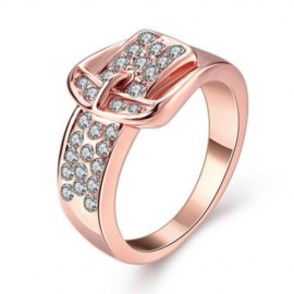 R063 NICKLE FREE ANTIALLERGIC NEW FASHION JEWELRY GOLD PLATED RING (ROSE GOLD)