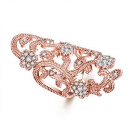 R042 NICKLE FREE ANTIALLERGIC NEW FASHION JEWELRY GOLD PLATED RING (ROSE GOLD)