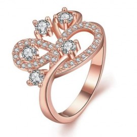 R403-B-8 NICKLE FREE ANTIALLERGIC NEW FASHION JEWELRY ZIRCON RING (ROSE GOLD)