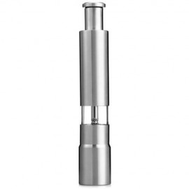 STAINLESS STEEL THUMB PUSH MANUAL SALT PEPPER SPICE MILL GRINDER (SILVER)