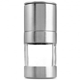 PORTABLE STAINLESS STEEL MANUAL SALT PEPPER SPICE MILL GRINDER KITCHEN ACCESSARIES (SILVER