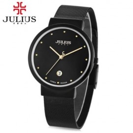 JULIUS JA - 426M MEN ULTRATHIN QUARTZ WRIST WATCH (BLACK)