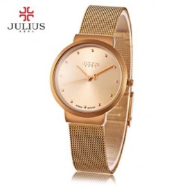 JULIUS JA - 426L WOMEN ULTRATHIN QUARTZ WRIST WATCH (COFFEE)