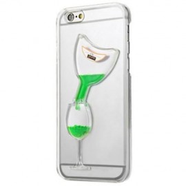 3D LIQUID FLOW HOURGLASS TRANSLUCENT ANTI-SLIP BACK COVER CASE FOR IPHONE 6 / 6S (GREEN)