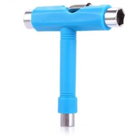 SKATEBOARD TOOL ALL IN ONE SCREWDRIVER SOCKET MULTIFUNCTION SKATE T-TOOL (BLUE)